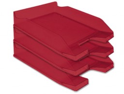 Bandeja sobremesa Q-Connect plástico rojo transparente